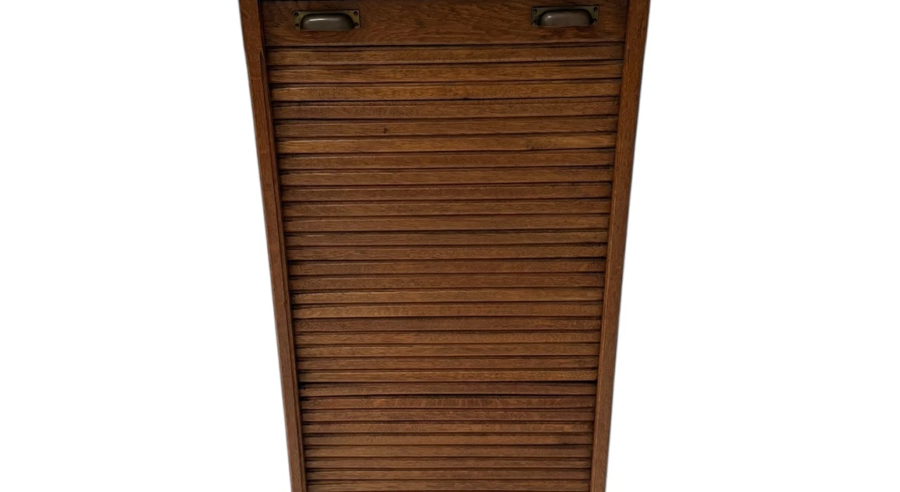 Art Nouveau Filing Cabinet with Tambour Shutter Door, 1900s